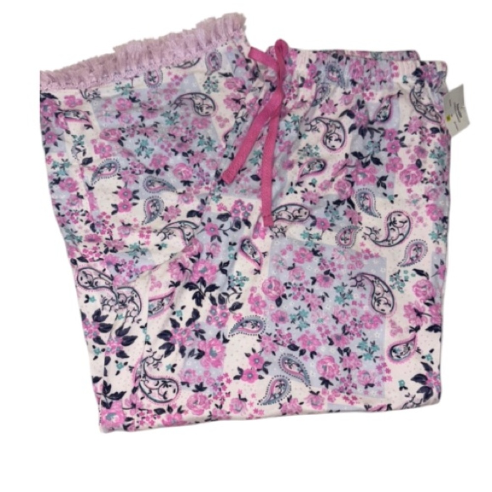 kenzie Pink Floral & Paisley Cotton Pajama Pants. 🆕
